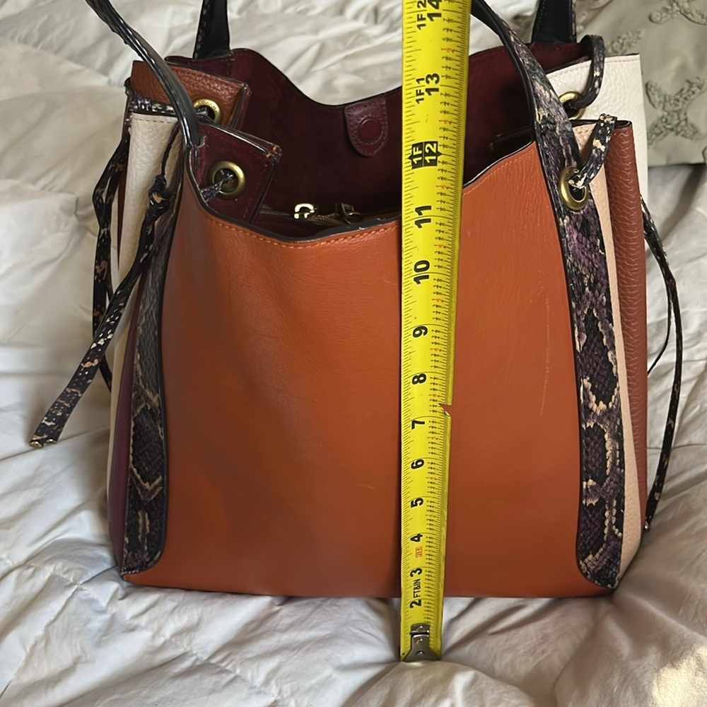 Coach Brown and Tan Shoulder Bag with Leather Straps - Picture 11 of 13
